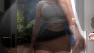 MILF Stepmom Gets ANAL Creampie From Stepson In Bathroom