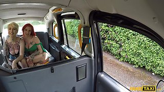 Pixi Peach Bangs Filthy in a Wild Taxi Threesome