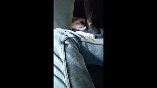 candid asian feet in train : candid soles close ups