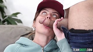 Sexy young courier Selina Bentz gets her ass fucked from behind