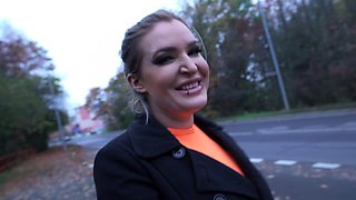 Public Agent Alexxa Vice Big Tits and Leather Trousers