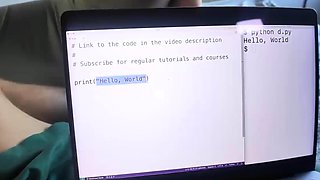 Busty Asian Babe in Lingerie Teases and Strokes Cock on Bed