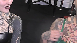 Tattooed Babes Are Ready to Suck and Deepthroat Some Long Dicks