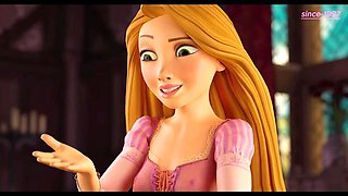 Disney princess Rapunzel animation parody