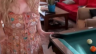 Stepmom Lost a Bet Playing Pool and Takes Hard Cock