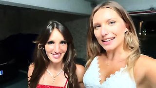 Amateur Blowjob Fun with Hot Body Brunette Babes