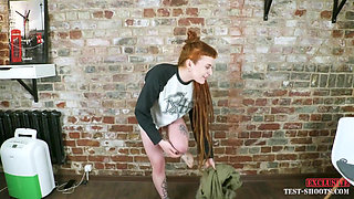 Emo Tattooed Teenager Bryla in Nude Video Casting Interview