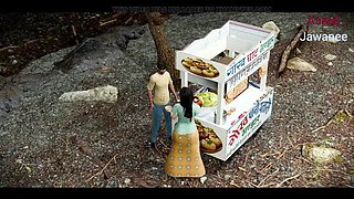 Desi Panipuri Guy Rough Fucks Young Girl Outdoor in Jungle - Hindi Dirty Talk