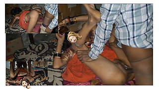 Indian Desi threesom gangbang hardcore  sex video Sangeeta