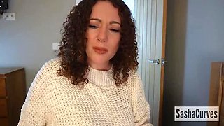 British MILF Stepmom Sasha Curves Fucked Hard on Thanksgiving - Big Natural Tits POV Breeding