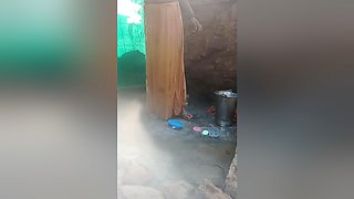 Hindi Sex In Desi Villge Girl Bathing Outdoor Real Desi Girl Big Boobs Cute Innocent Girl Viral Hd Nude Video