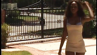 Horny black babes gets her pussy plowed hard