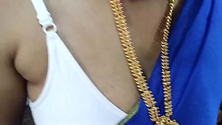 Indian Housewife Cheats with Maid in Kitchen Threesome - Desi Aunty Fingering & Moaning