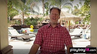 Exotic asian hottie and GFs wash a car