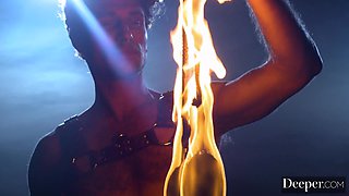 Curvy brunette queen given passionate sex in cinematic porn