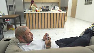 My Wife Watches as Thick Colombian MILF Rides Me Hard - Amateur Homemade Cuckold Sex