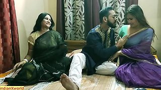 Amazing hot sex..Indian hot bhabhi swaping with Brother! Hindi hot family sex