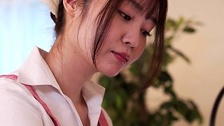 Petite asian teen with young face
