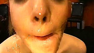 Group sex with a busty brunette