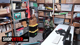 Shoplyfter - Skinny Mischievous Asian Jade Noir Caught Stealing and Got Disciplined by Perv Officer