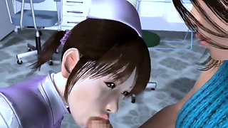 Doctor and Big Breasted Nurse Serving Patients - Hentai 3D 79