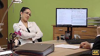 Loan4k. future rock starlet gets a bunch of cash for sex with loan agent