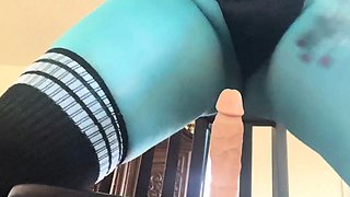 Amateur blondie solo anal masturbation