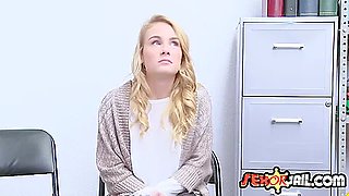 Teen 18+ Thief Got Double Trouble When This Horny Cop Called Her Stepmother To The Office Too