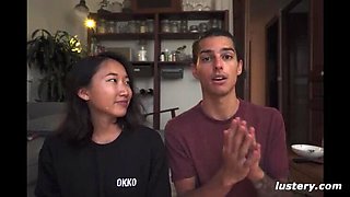 Hot Amateur Couple Luna & James - Vintage Car Sex with Blowjob & Cowgirl