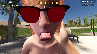 3D animated young desi in intense blowbang action