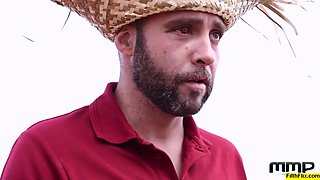 Horny Peasant Girl Alexis Crystal Gets Her Ass Slammed In Outdoor Threesome