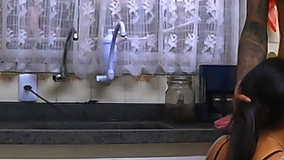 Went to the Kitchen for Water… She Got on Her Knees Instead