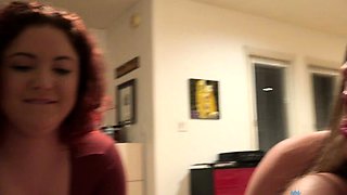 Erotic amateur girl giving blowjob and titjob in POV