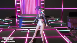 MMD HWASA - NA - Akali Sexy Kpop Dance League of Legends Hentai Uncensored 4K 60FPS