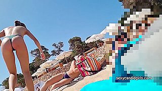 Small Tits Babe In Topless Beach Voyeur