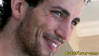 Cockriding stunner assfucked by the pool