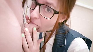 Nerd Student in Eyeglasses Hard Anal Home - Uniform