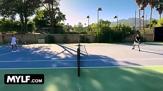 Tennis Racket Swinging Stepmom Seduces Her Stepson - GotMylf