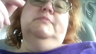 Naughty Nurse Vicki Vapes in Her Car After