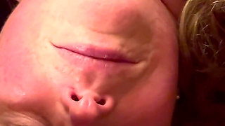 Big Tit Dirty Blonde MILF Takes Load on Face