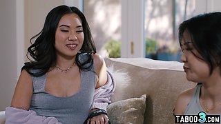 Bisex asian pounded by a married couple