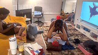 My best friend gets drilled in the living room right in front of me