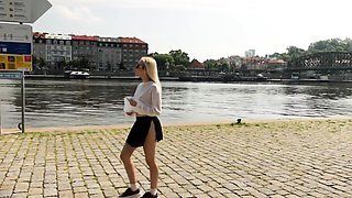 Outdoor Solo Adventure: Bra and Panties Left Behind