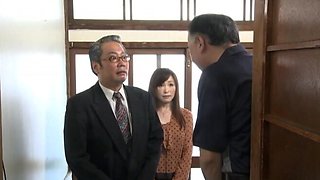 Small tits Japanese secretary Mika Matsua gets fucked on the floor