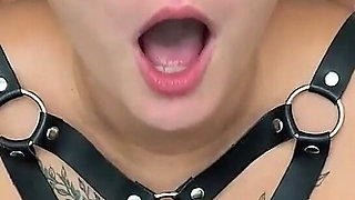 Russian Blonde Slut in Harness Fucks in All Positions to Satisfy Her Client