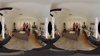 Three MILFs hop on your big dick for an office foursome