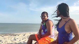 Amateur Latina Leyne Rodriguez Beach Sex With Stepbrother