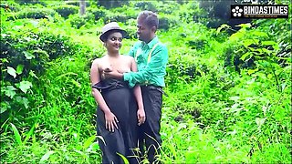 Indian couple captivates with daring outdoor passion in thrilling mountain play