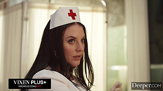 Deeper. Sexy Nurse Angela White Takes Care of Patient Manuel