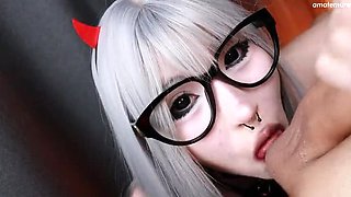 Innocent Asian stepsis with braces gets rough deepthroat and hardcore sex